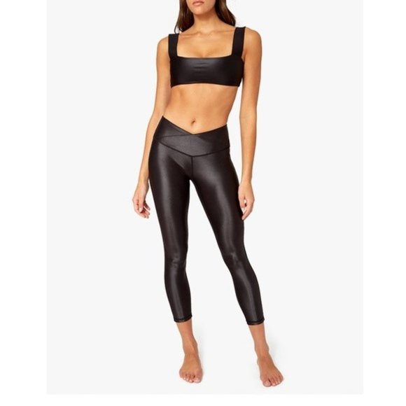 WeWoreWhat Pants - WeWoreWhat Splice Stretchy Athletic  Black